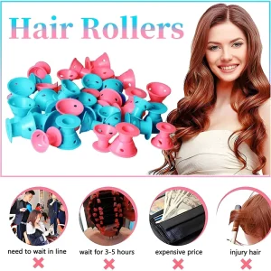 1 Pc No Heat TPR Material Mushroom Hair Curlers Lazy Bell Shape Soft Rollers Sleeping Hair Roller Portable Wave Hair Curler