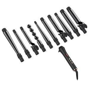 10 Barrels Hair Curler Set Salon Ceramic 4 in 1 Hair Curler Curling Iron Electric Hair Curler