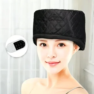10 Level Heats up Quickly 3 Time Settings Hair Steamer Home Use Thermal Steam Cap for Black Hair Portable Heating Caps
