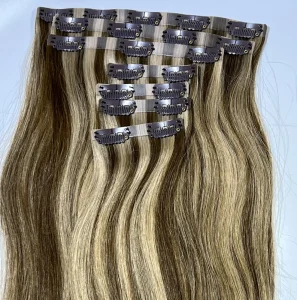 100% Cuticle Aligned Intact Virgin Human Hair Extensions Seamless Invisible Clip-In Hair Extensions