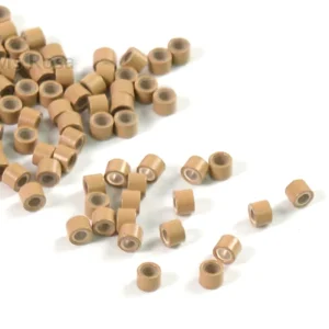 1000pcs Aluminum Micro Ring Silicone Lined Links Beads Tube for Hair Extension Tools