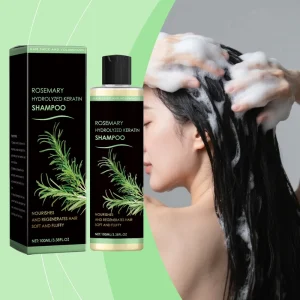 100ml Natural Rosemary Hydrolyzed Keratin Shampoo Organic Hair Care Scalp Clearing Hair Growth Promotion Shampoo