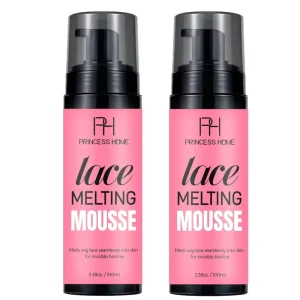 100ml No Flaking No Residue Lace Melting Mousse Light Hold Comfortable Foam for Transparent HD Lace Closure Edge Smoothing