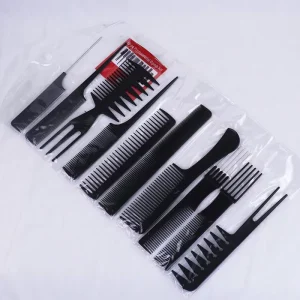 10Pcs Set Professional Fashion Plastic Hairdressing Combs Multifunction Anti-static Hair Comb Haircare Set Salon Styling Tools