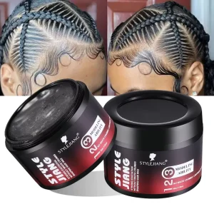 110ml Organic Strong Hold Hair Styling Wax Curly Hair Pomade Custom Logo Vegan for Edge Control Women’s Braiding Frizzy Dry Hair