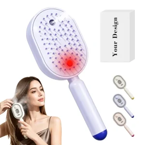 120Min Charging Hair Brush with Water Spray Portable Lightweight Steam Brush ABS Multifunctional Self Cleaning Hair Brush