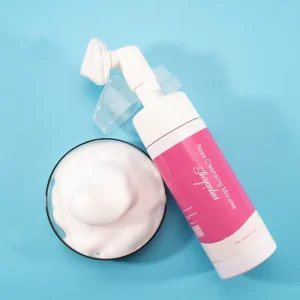 120ml OEM Private Label Skincare Clenser Rose Facewash Facial Cleansing Foam Cleansing Mousse Foam Face Wash