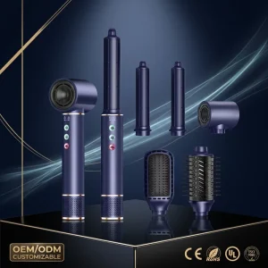 1300W 5 in 1 Ionic Multi Styler Electric Hot Air Brush Hair Curler Straightener Multifunctional French Supported Household Use