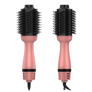 1300W Professional Ionic Hot Air Brush 4 in 1 Hot Air Combing Brush Hair Dryer Straightening Curling Drying Detangling Household
