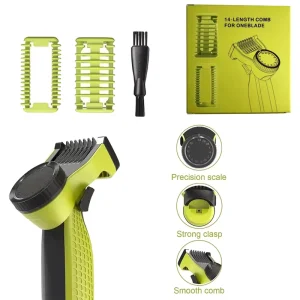 14 Length Plastic Safety Guide Comb Kit for OneBlade Replacement Blade Limit Comb Fashion Home Use Model OB320