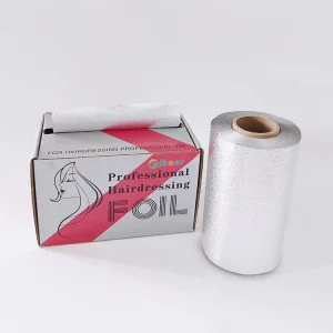 14cm X 100m Custom Design Hair Foil Custom Embossed Hair Foils for Highlighting Hairdressing Aluminum Foils for Salon