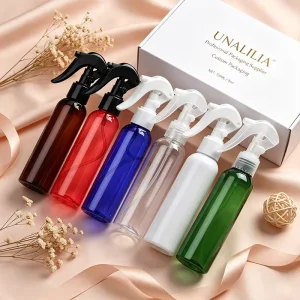 150ml 5oz PET Plastic Cosmo Trigger Spray Bottle Empty Cosmetic Bottle for Hair Spray Toner Styling Products