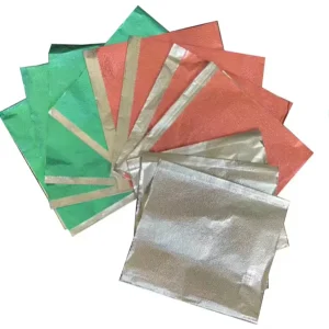 15cm X 30cm (6x12inch) Custom Pop Up Hairdressing Metal Foil Sheets Embossed Printed Food Grade