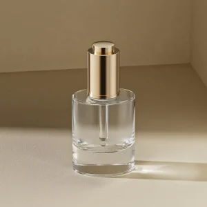 15ml 30ml 50ml Flat Shoulder Thick Wall Hair Oil Serum Essential Oil Glass Bottle with Rotary Press Pipette Dropper Cap