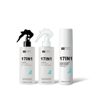 17 in 1 Leave in Hair Mask Set 750ml Rosemary Molecular Repair Hair Serum Enhance Shine Leave in Conditioner Natural Hair Spray