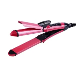 2 In 1 Beauty Hair Styling Tools Rlonic Roller Ceramic Coating Flat Iron Hair Curler and Straight Kitchen Knife Set