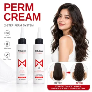 2 Step Perm Cream Hair Perm Lotion Kit for Soft Waves Elastic Curls Salon Home Use Private Label OEM ODM