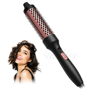 2 in 1 Hair Curler Straightener Hair Dryer Styling Brush with 200C Hot Air 110,000 RPM Motor Auto Curling 110-240V