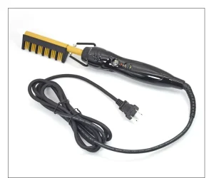 2 in 1 Heated Electric Anti scalding Hot Comb Brush Hair Straightening Curling One Step Hair Straightener Comb