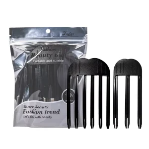 2 in 1 Portable Plastic Bang Styling Hair Clip Tools Root Volume Clip Set Blue Pink Comb Teeth Wave Curl Hair SY144