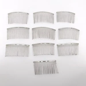 20 Teeth 4.5cm Long Metal Hair Twist Comb Solid Color Design Sweet and Elegant Style for Women Daily Use