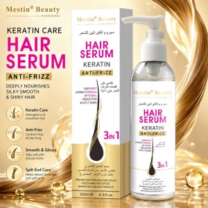 200ml Keratin Hair Serum 3in1 Anti Frizz Repairing Smoother Glossy Professional Hair Treatment Oil