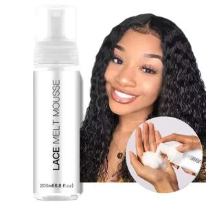 200ml Private Label No White Residue Melting Lace Mousse Extreme Hold Melting Foam Wig Adhesive Lace Melt Mousse