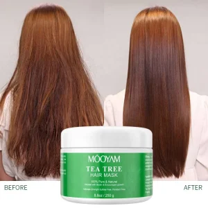 250g Tea Tree Hair Mask Deep Conditioner Moisturizes Protects Hair Scalp Hair Mask with Soy Protein Vitamin E Collagen