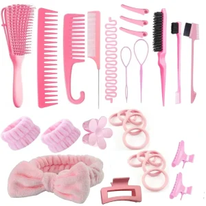 27 Pcs Set Shampoo Scalp Massage Spray Bottles Plastic Hair Straightening Comb Hair Care Set Hair Dying Kit