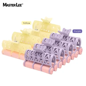 3 Colors Dual Size Air Bangs Hair Rollers 2 in 1 Hair Curler Clips Perm Rod Plastic Hair Curling Tools