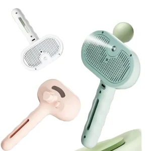 3 In1 USB Rechargeable Electric Vapor Comb Pet Hair Removal Steam Brush Steamer for Shedding Matted Hair