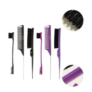 3 Piece Hair Combs Massage Brush Set Durable Customizable Colors Logo Private Label Plastic Heat Resistant Waterproof