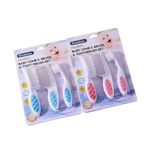3 Pieces Newborns Beard Brush and Comb Set Baby Care Kit Children’s Soft Plastic Hair Toothbrush Care Comb Set