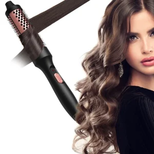 3 in 1 Brush Electric Hot Comb Straightener Comb Hair Curler Brush Iron Ceramic 32mm Round Brush Ionic Heated Multi Styler