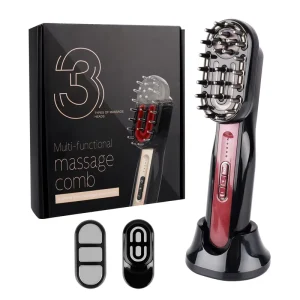 3 in 1 EMS Red Blue Light Facial Scalp Hair Regrowth Comb Oil Applicator Massage Device