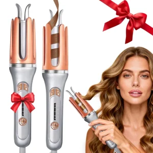 360° Rotating Cord Automatic Hair Curler 32mm Barrel with 4 Heat Settings and 60-Min Auto Shut Off Tangle-Free for Home and Travel