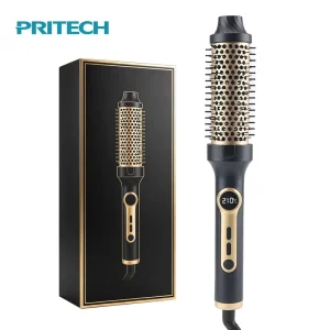 38mm Multi Temperature Settings Auto Shut Off 1.5 Inch Electric Heated Thermal Brush Professional Electric Hair Curler Brush