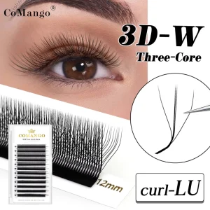 3DW Lashes Extension Three Core Triple Tips Eyelash C/D/M Dark Black Eyelash Extensions Super Soft False Lash