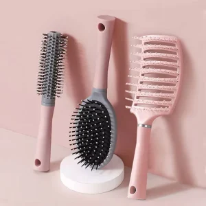 3PCS Hair Brush Styling Set Salon Cushion Scalp Massager Gift Kit Detangling Hair Brushes Set Hair Style Tools