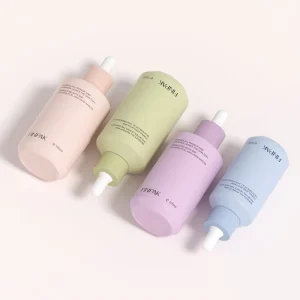 4 Colors Macaron Matte Frosted Glass Dropper Bottles 60ml 100ml Empty Skincare Packaging Glass Bottle