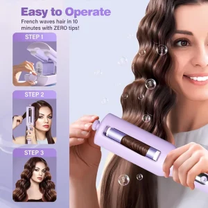 4 Levels Adjustable Curvature Hairstyle Tools Women’S Roll Hair Curler Ptc Water Waves Electric Hair Curler