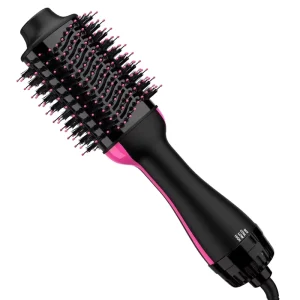 4 in 1 Anti frizz Ceramic Titanium Barrel Hair Dryer Brush Hot Air Blow Curler Versatile Hair Styling Tool