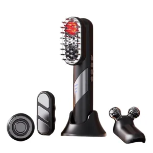 4 in 1 Electrical Hair Growth Comb Hair Oil Applicator Red Light Therapy Microcurrent Head Scalp Massage for Scalp Face and Body