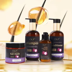 4 in 1 Hair Care Wash Set Hydrating Smoothing Nourishing Scalp Shampoo Hair Oil Mask Care Set