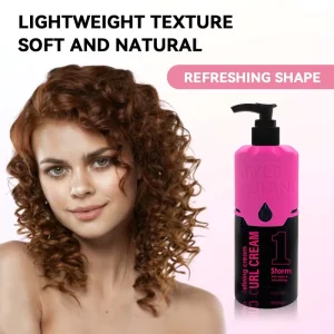 400ml Hydrating Curl Cream Soften Frizzy Hair Enhance Bouncy Curls Lightweight Styling Cream Daily Use