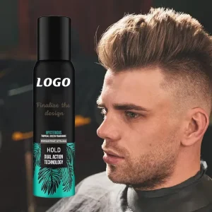 420ML Hard Shine Ultra Strong Hold Aerosol Hair Spray for Curly Dry Hair with Heat Protection Texturizing Effect