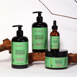 4pcs Rosemary Mint Shampoo and Conditioner Set Herbal Rosemary Mint Moisturizing Repaired Hair Oil Mask Care Set