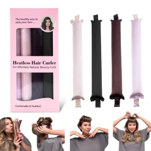 4pcs Set Heatless Flexible Curling Irons Women’s Accessories Overnight Hair Styling Tool Soft Hair Roller
