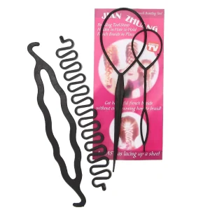 4pcs set 3 Kinds Magic Hair Styling Accessories Set Braiders Hair Pin Bun Roller Maker Hair Braiding Twist Curler Styling Tool