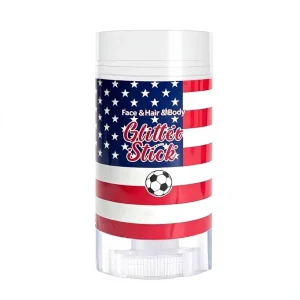 4th July Patriotic Star American Flag Hair Face Glitter Stick Red White Blue 1.44 Ounce Independence Day Women’s Makeup